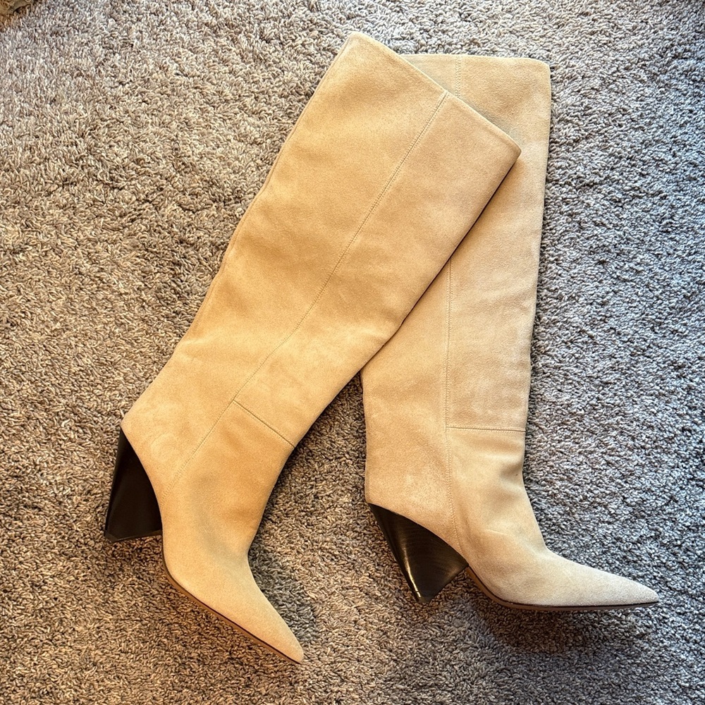 Isabel Marant Beige Over the Knee Boots